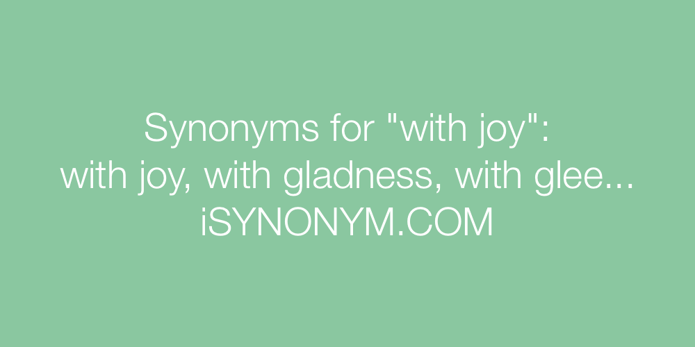 Synonyms with joy