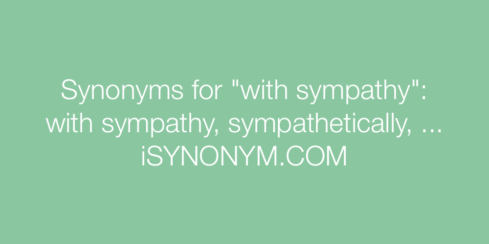 Synonyms with sympathy