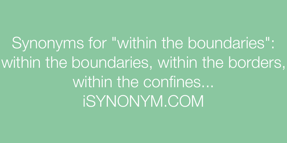 Synonyms within the boundaries