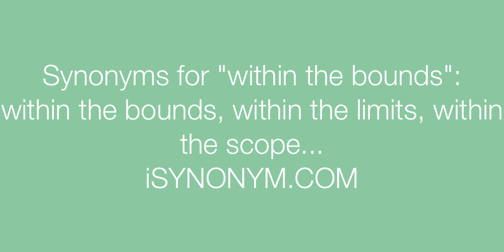 Synonyms within the bounds