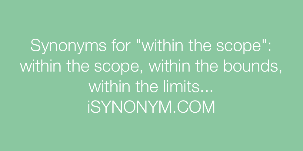 Synonyms within the scope