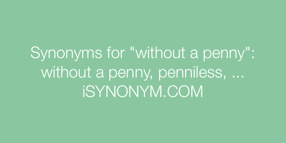 Synonyms without a penny