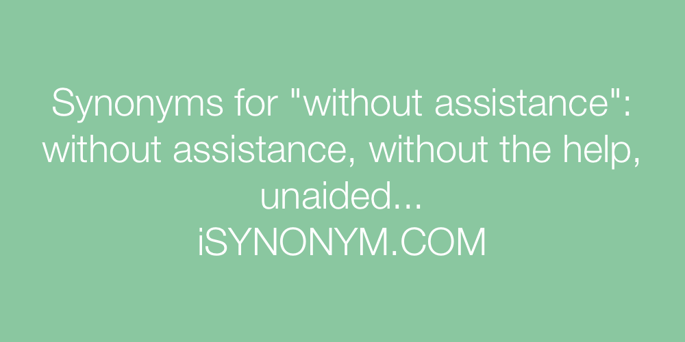 Synonyms without assistance