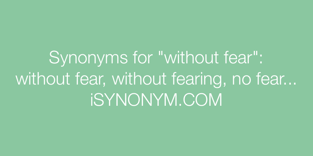 Synonyms without fear