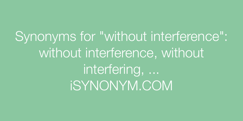 Synonyms without interference