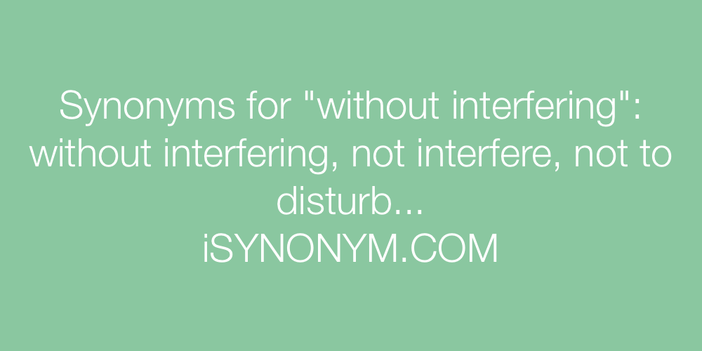 Synonyms without interfering