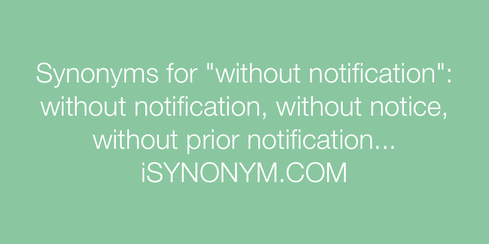 Synonyms without notification