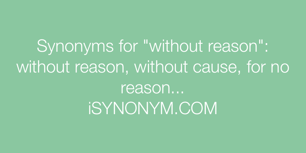 Synonyms without reason