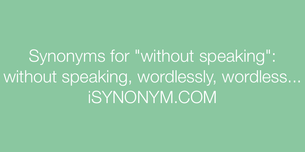 Synonyms without speaking