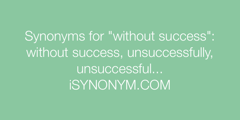 Synonyms without success