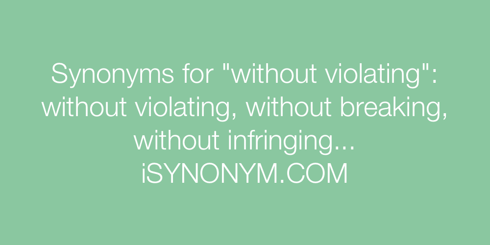 Synonyms without violating