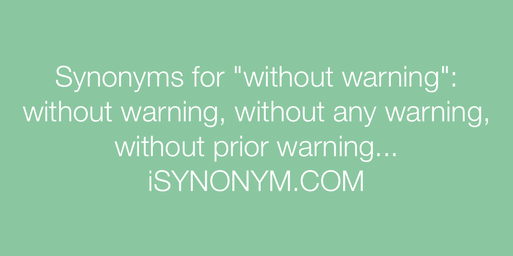 Synonyms without warning