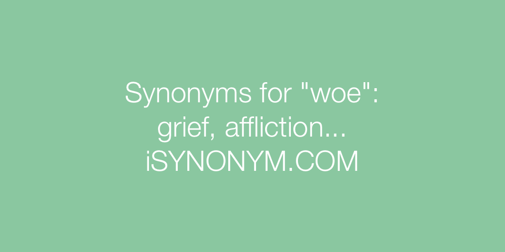 Synonyms woe