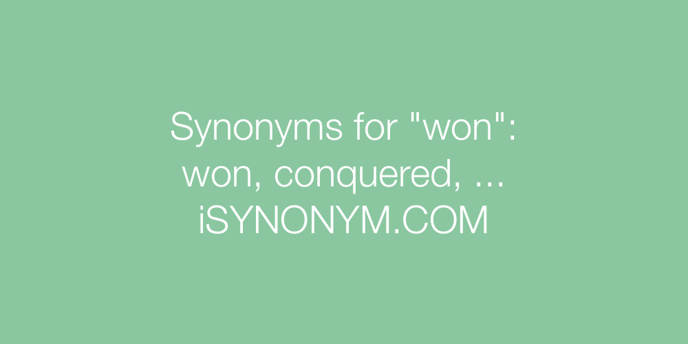 Synonyms won