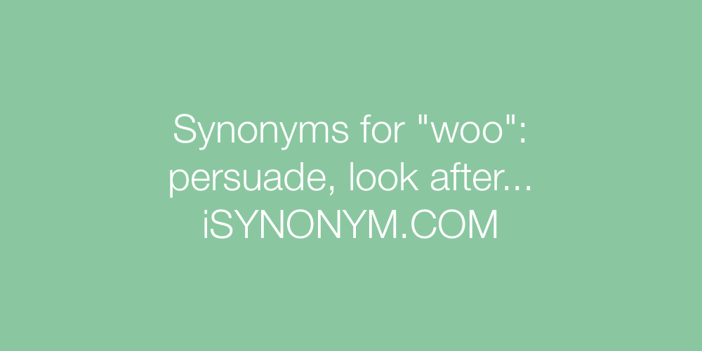 Synonyms woo