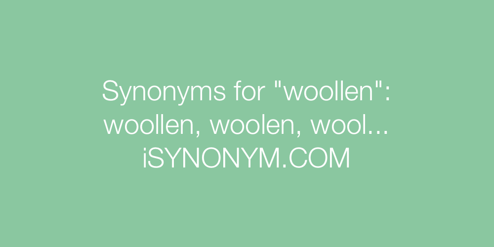 Synonyms woollen