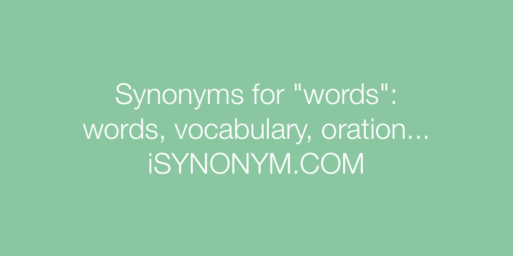 Synonyms words