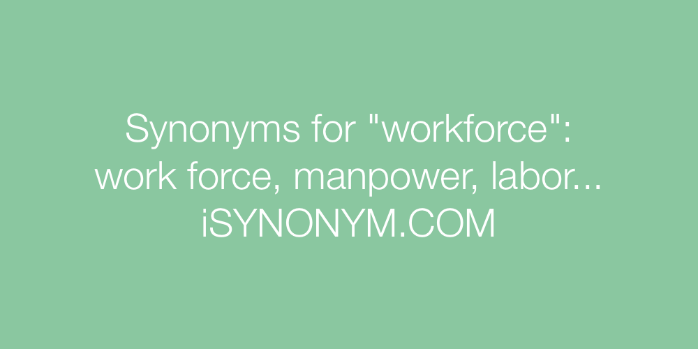 Synonyms workforce