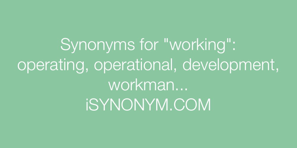 Synonyms working