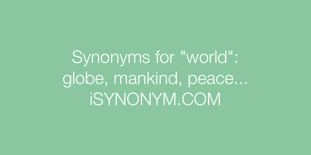 Synonyms world
