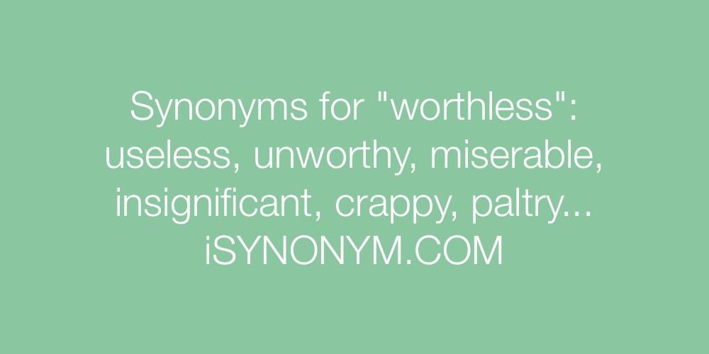 Synonyms worthless