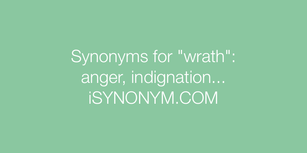 Synonyms wrath