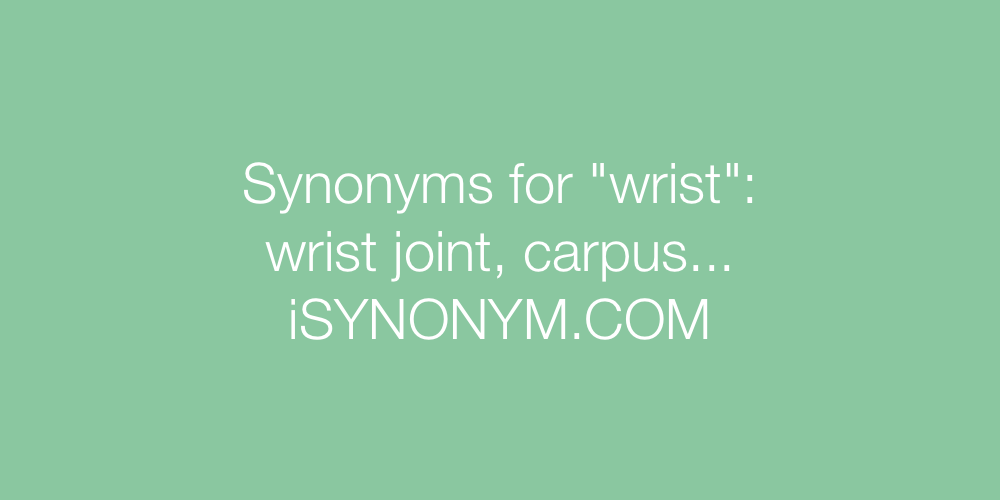Synonyms wrist