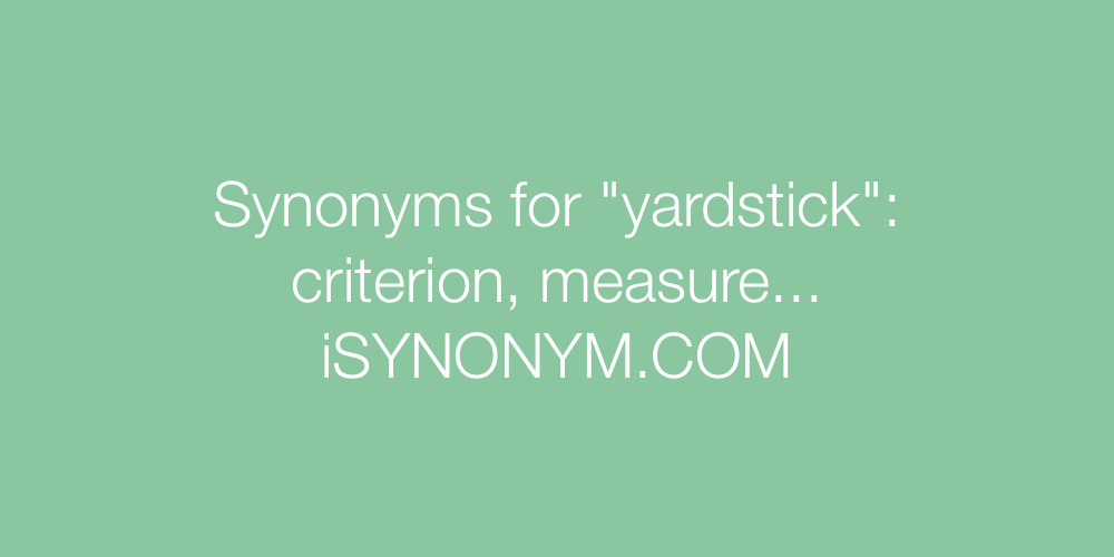 Synonyms yardstick