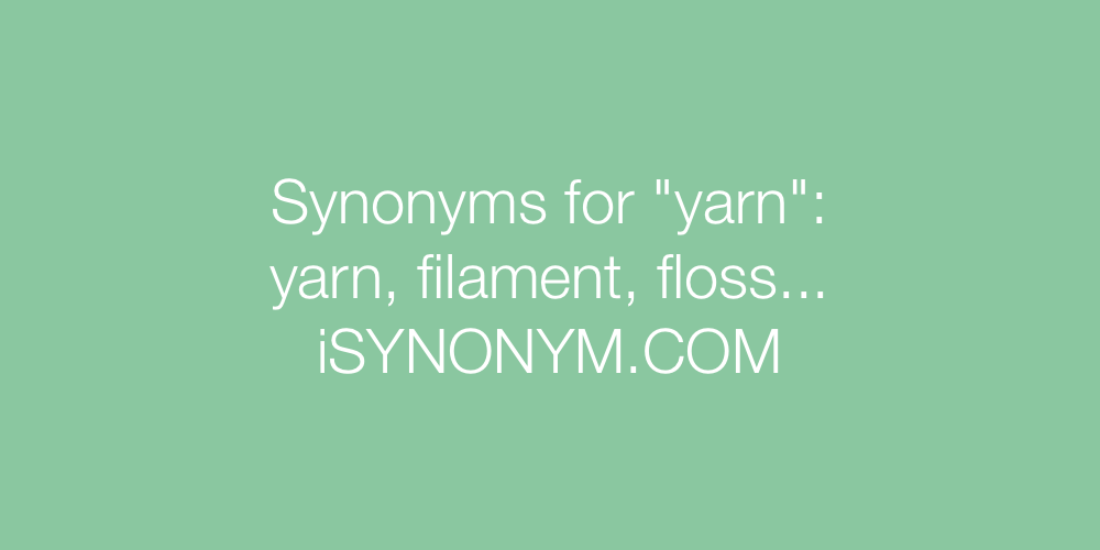 Synonyms yarn