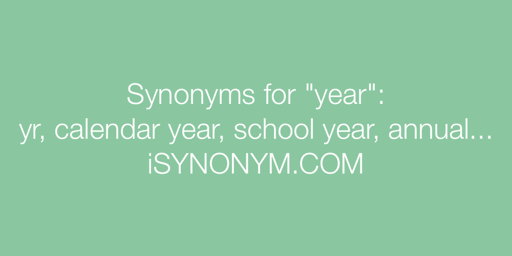 Synonyms year