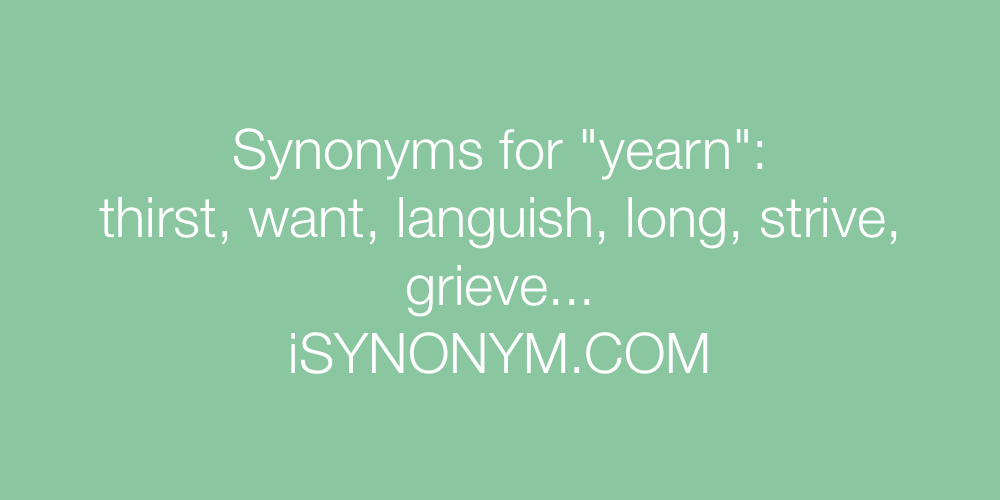 Synonyms yearn