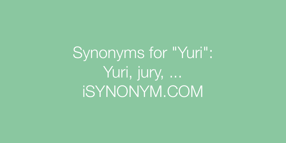 Synonyms Yuri
