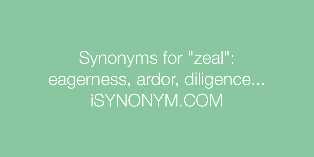 Synonyms zeal