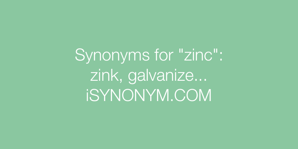 Synonyms zinc