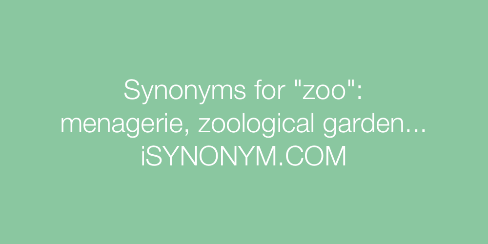 Synonyms zoo