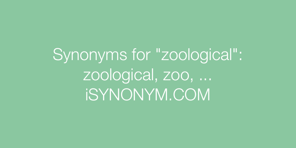 Synonyms zoological
